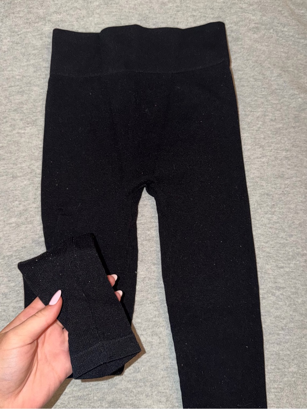 Zara Black Kids Leggings - Ribbed
